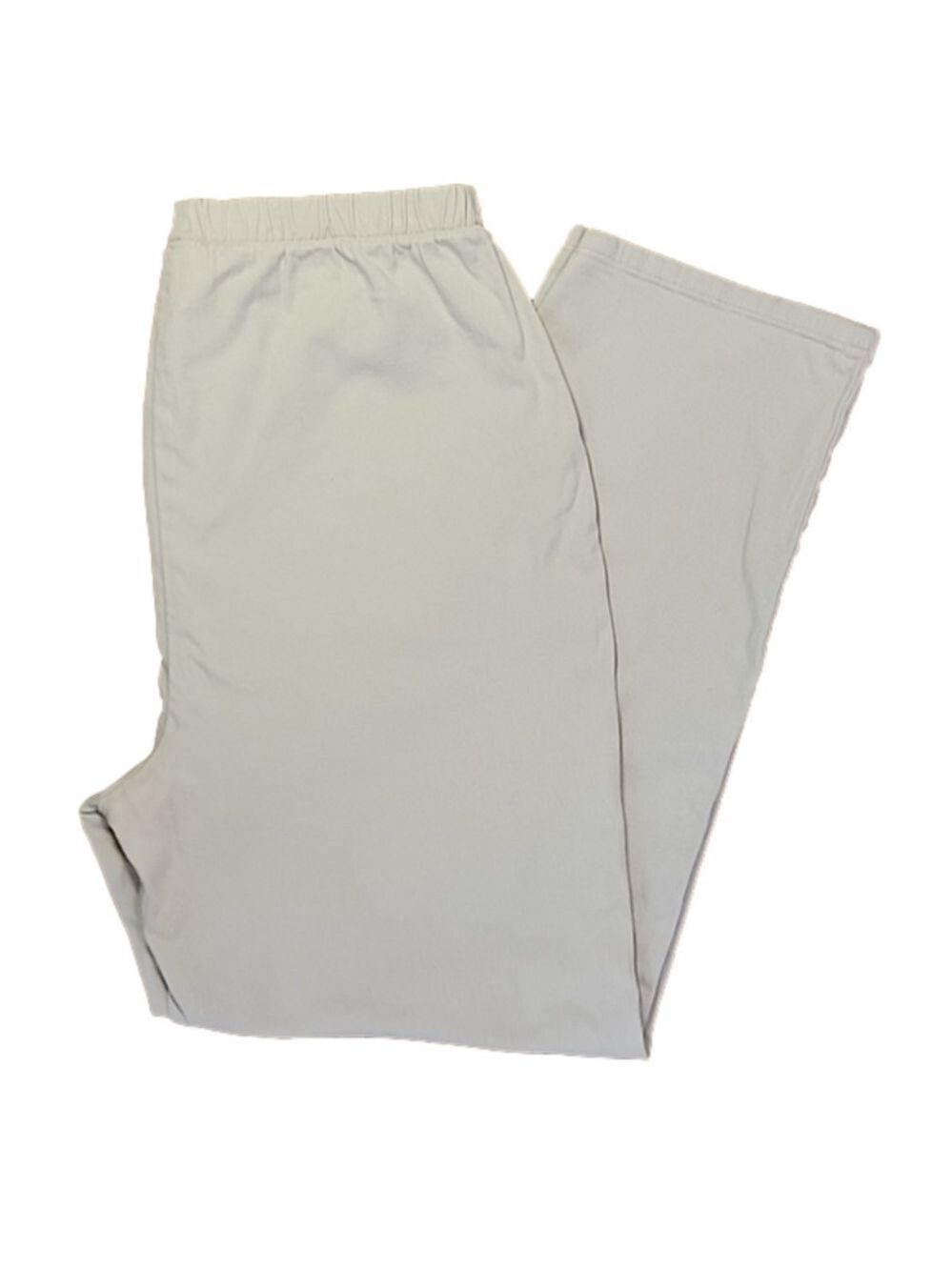 Denim & Co Ivory Pull-On Pants Size Large